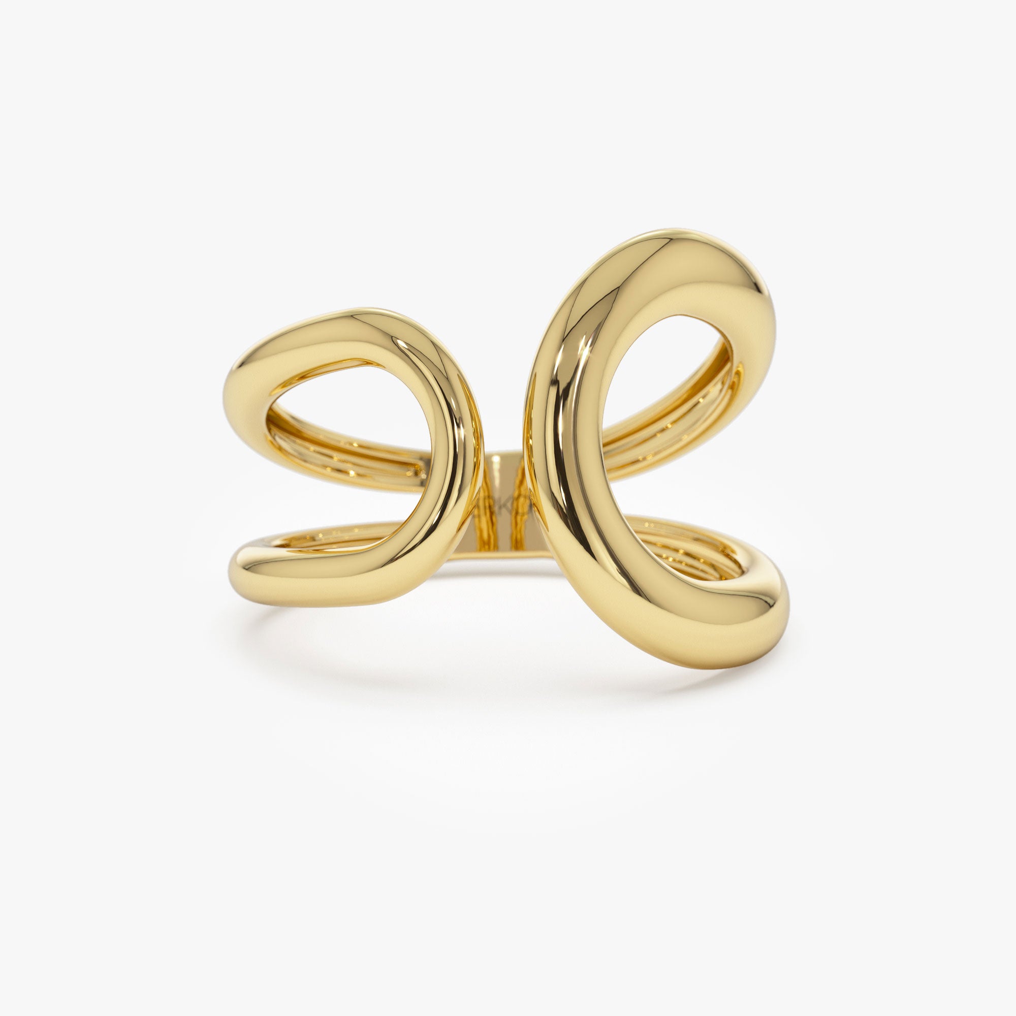 14k Unique Design Bold Gold Ring for Her 14K Gold Ferkos Fine Jewelry