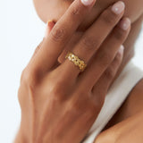 14K Stackable Ribbed Woven Gold Ring  Ferkos Fine Jewelry