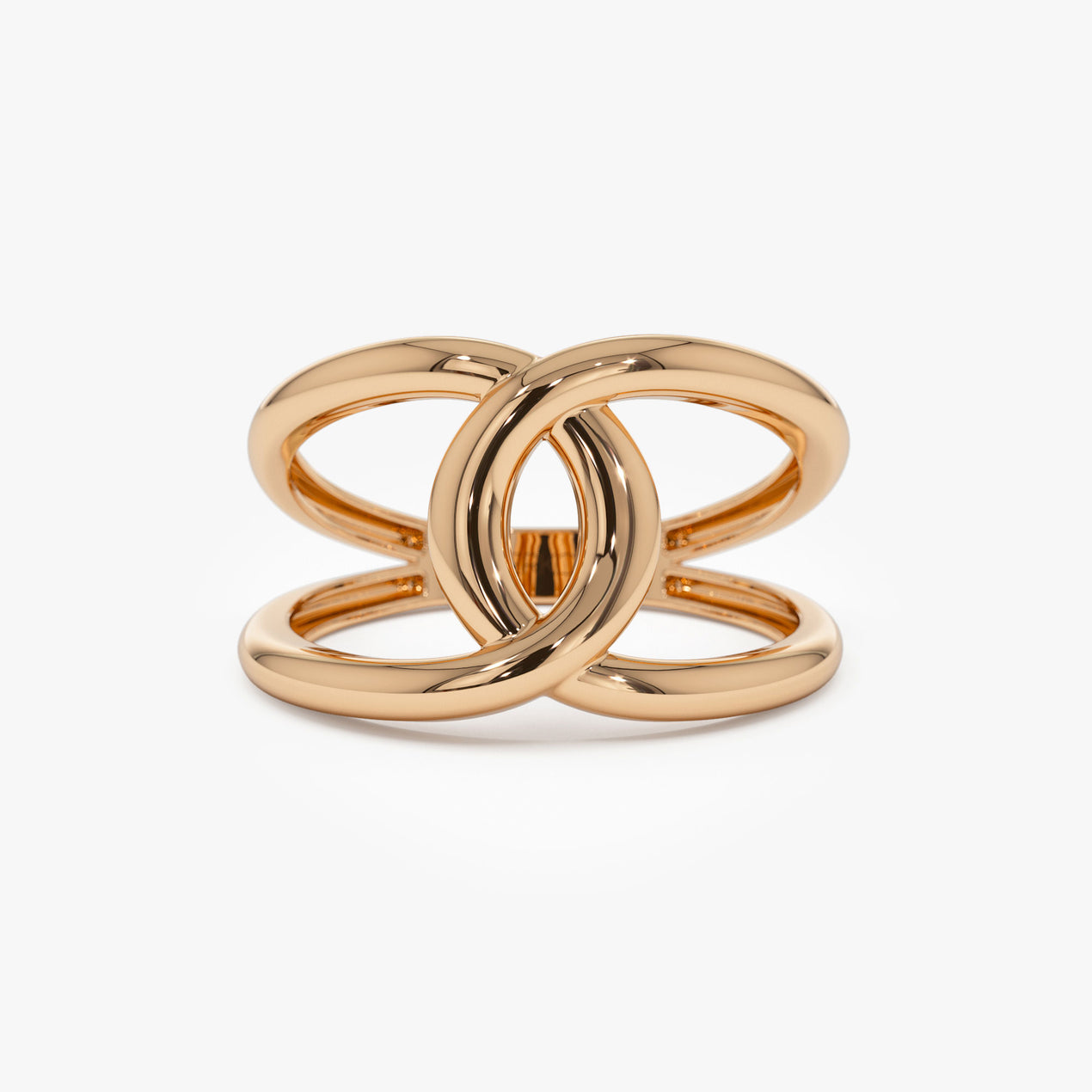 Infinity knot ring rose on sale gold