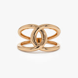 14k Gold Infinity Knot Ring 14K Rose Gold Ferkos Fine Jewelry