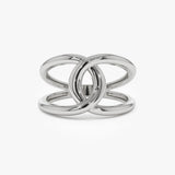 14k Gold Infinity Knot Ring 14K White Gold Ferkos Fine Jewelry