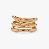 14K Stacked Chunky Curved Ring 14K Rose Gold Ferkos Fine Jewelry