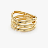 14K Stacked Chunky Curved Ring  Ferkos Fine Jewelry