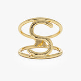 14K Solid Gold Personalized Initial Ring 14K Gold Ferkos Fine Jewelry