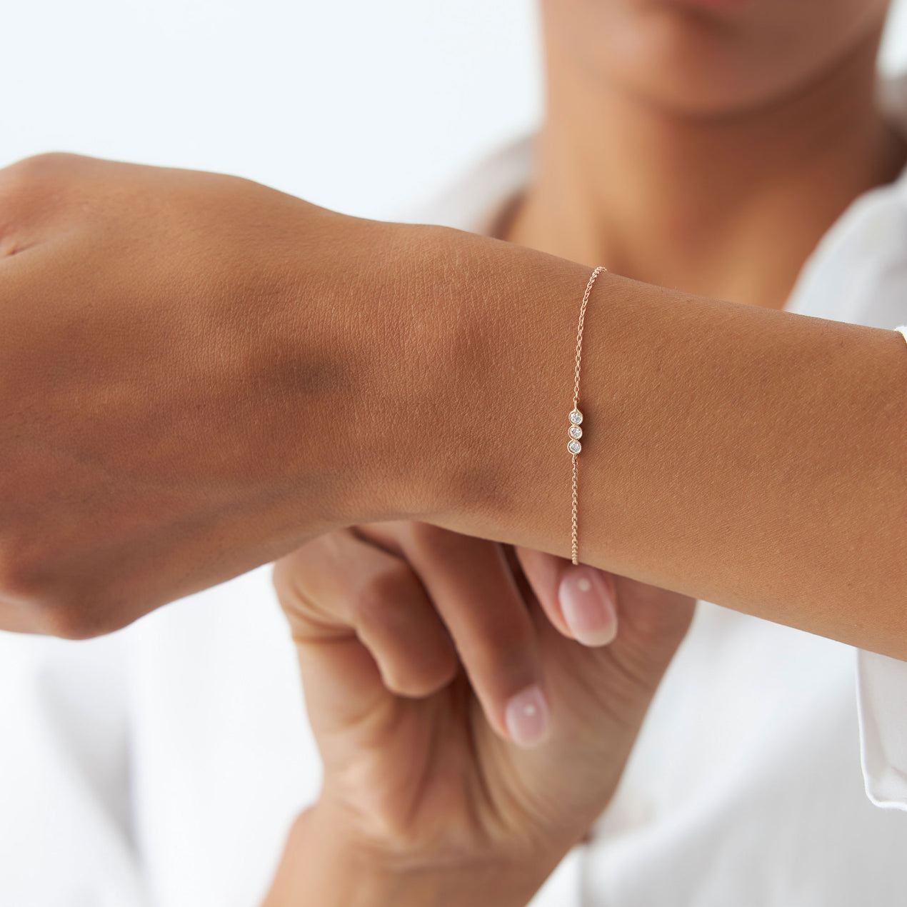 Fine gold diamond bracelet Clearance