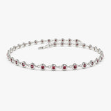 14k Bezel Set Ruby Tennis Bracelet 14K White Gold Ferkos Fine Jewelry