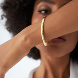 14k 4mm Dome Star Setting Diamond Bangle Bracelet  Ferkos Fine Jewelry