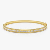 14k Milgrain Diamond Bangle Bracelet 14K Gold Ferkos Fine Jewelry