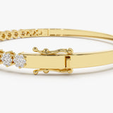 14k 1.15ctw Luxurious Cluster Diamond Bangle  Ferkos Fine Jewelry