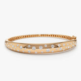 14k 1.20ctw Dome Floating Diamond Bangle Bracelet 14K Rose Gold Ferkos Fine Jewelry