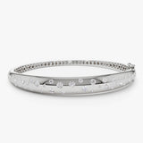 14k 1.20ctw Dome Floating Diamond Bangle Bracelet 14K White Gold Ferkos Fine Jewelry