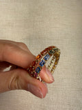 14K Gold Rainbow Emerald Cut Gemstone Tennis Bracelet Ferkos Fine Jewelry