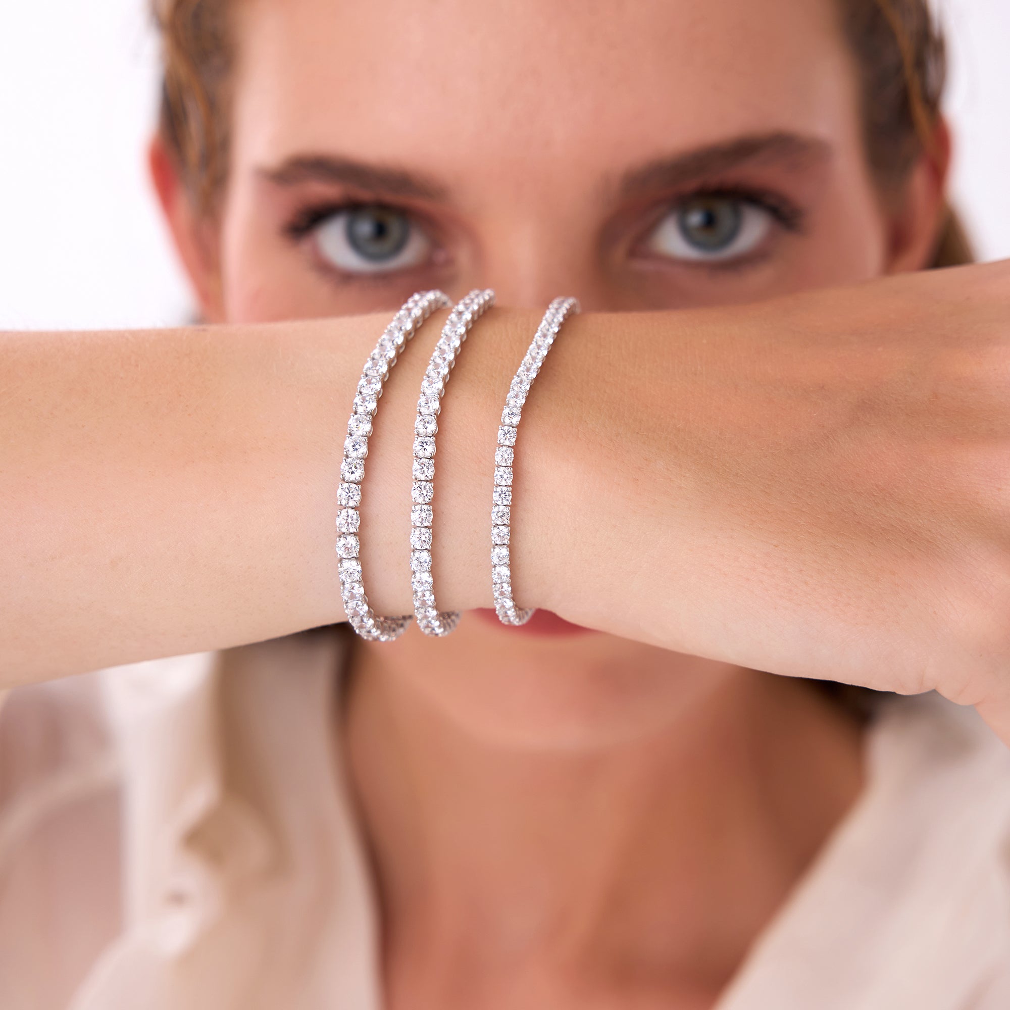 7.00ctw 14k Round Shaped Lab Grown Diamond Tennis Bracelet - Emily Ferkos Fine Jewelry