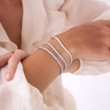 7.00ctw 14k Round Shaped Lab Grown Diamond Tennis Bracelet - Emily Ferkos Fine Jewelry