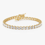 7.00ctw 14k Round Shaped Lab Grown Diamond Tennis Bracelet - Emily 14k Gold Ferkos Fine Jewelry