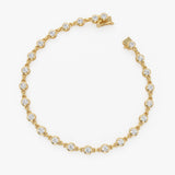 2.00 CTW 14k Bezel Setting Lab Grown Diamond Tennis Bracelet - Isla Ferkos Fine Jewelry