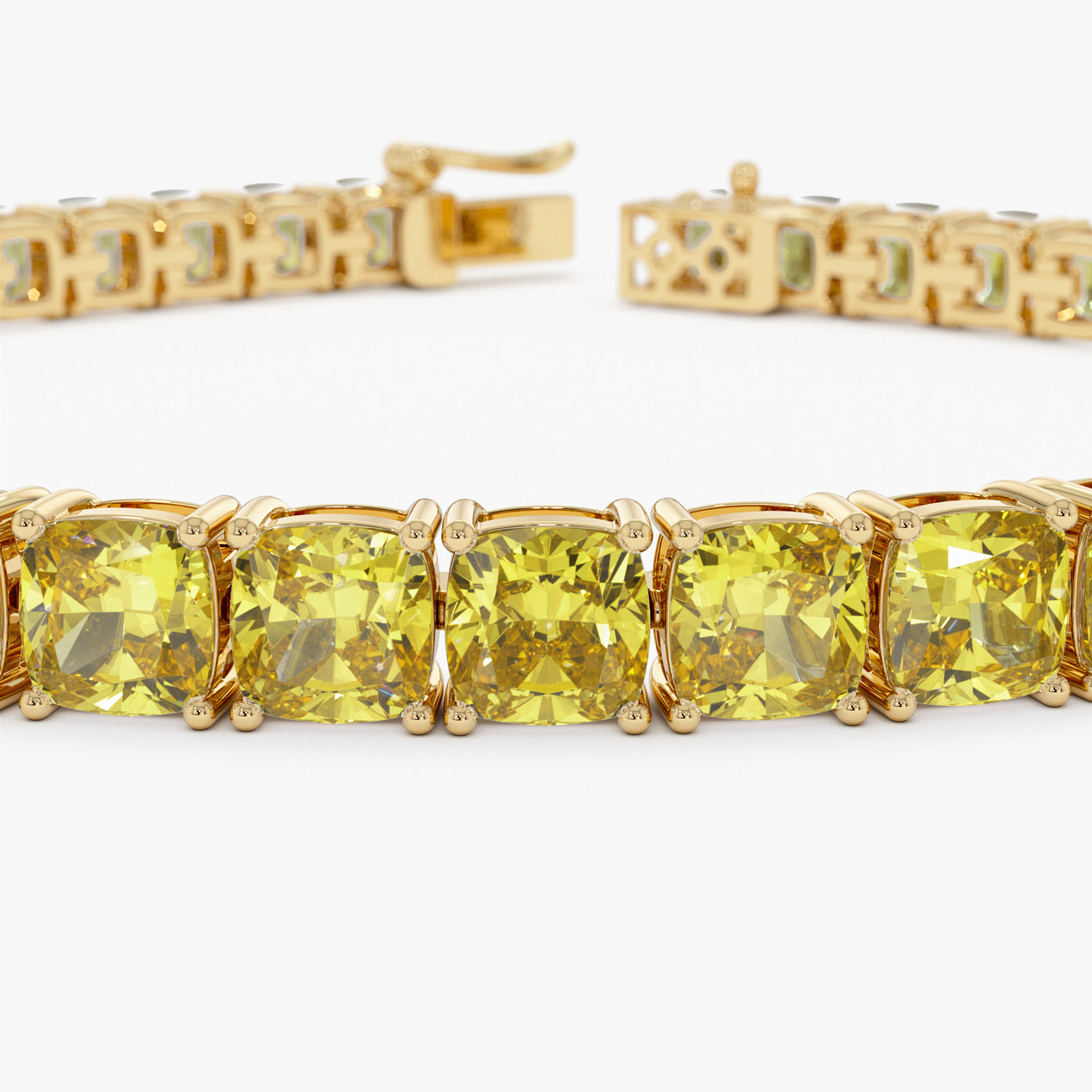 17.50 ctw 14k Lab Grown Cushion Cut Fancy Vivid Yellow Diamond