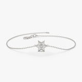 14k Bold Diamond Star Bracelet 14K White Gold Ferkos Fine Jewelry