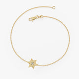 14k Bold Diamond Star Bracelet Ferkos Fine Jewelry