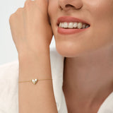 14k Bold Unique Diamond Heart Bracelet Ferkos Fine Jewelry