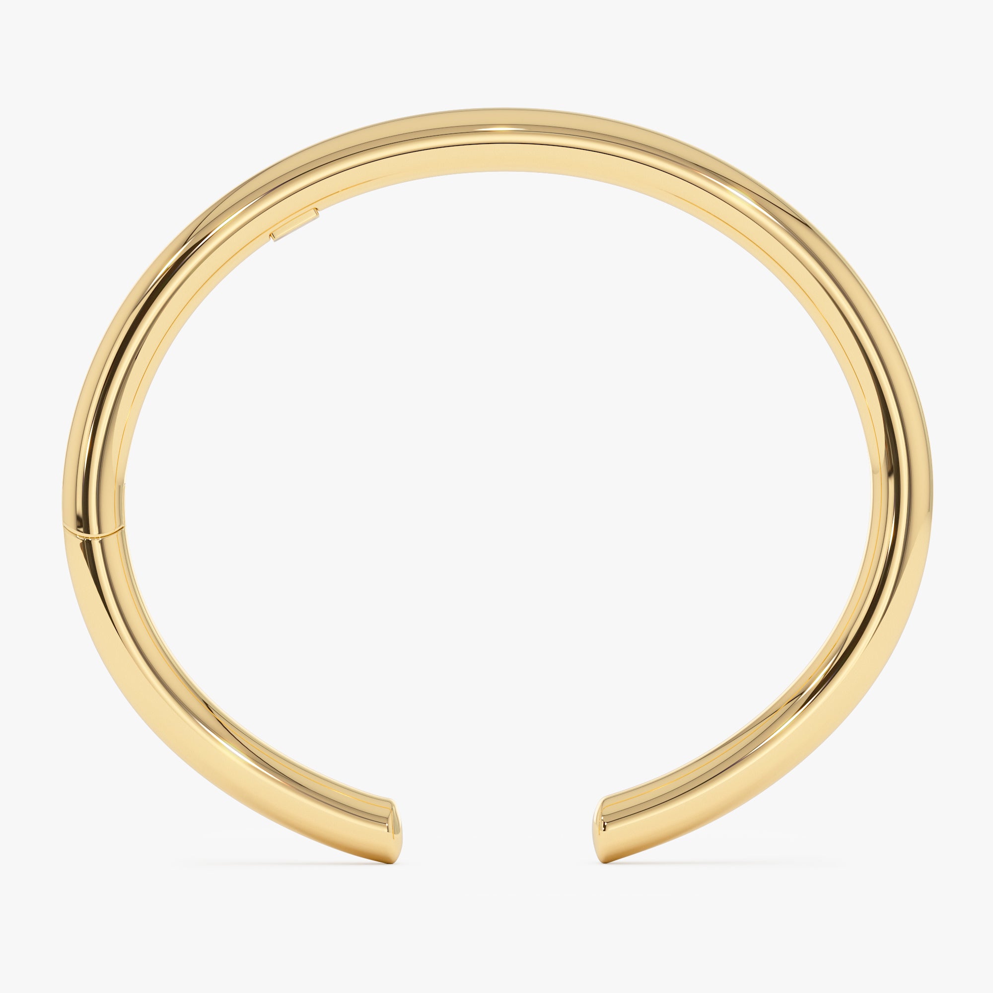 14K Gold 5MM Thick Open Cuff Bangle Bracelet Ferkos Fine Jewelry