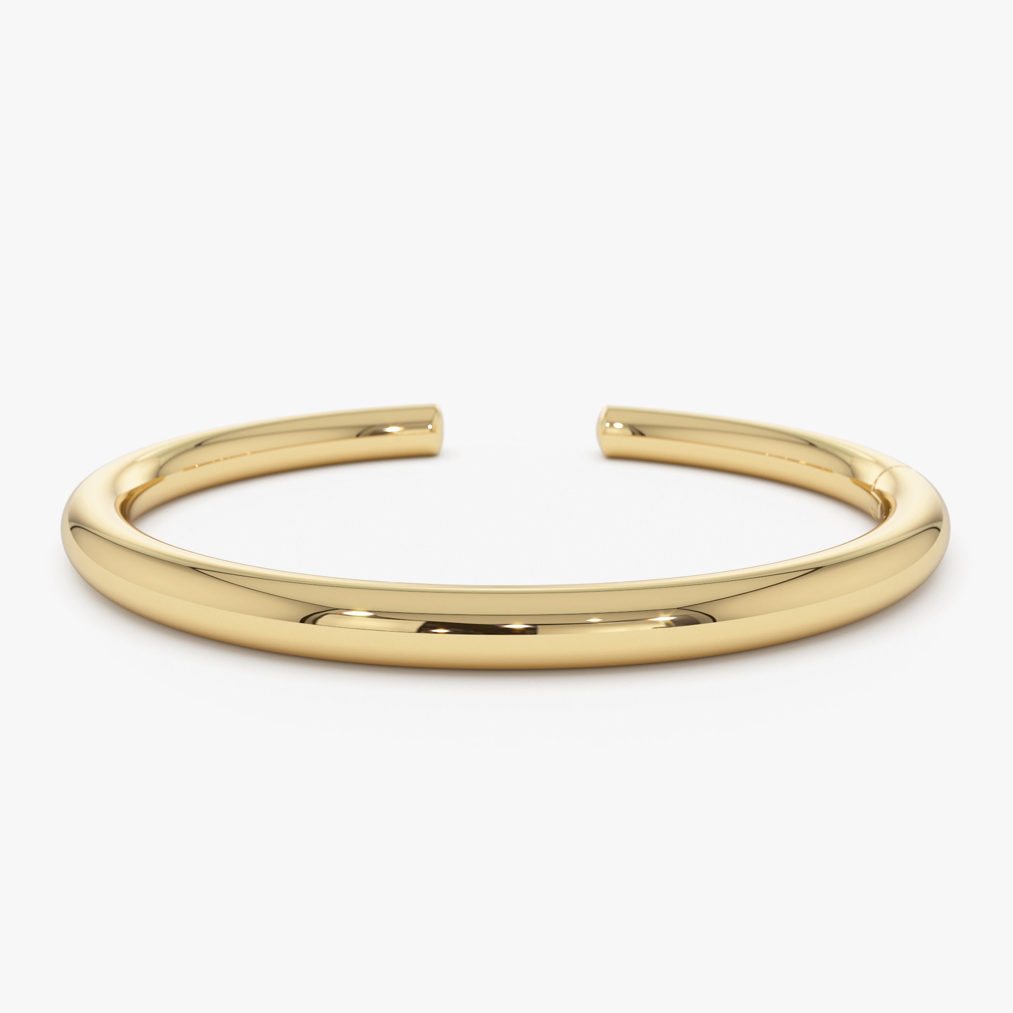 14K Gold 5MM Thick Open Cuff Bangle Bracelet 14k Gold Ferkos Fine Jewelry