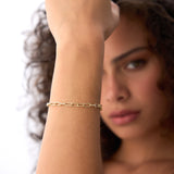 14K Gold 8MM Paperclip Chain Bracelet Ferkos Fine Jewelry