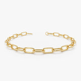 14K Gold 8MM Paperclip Chain Bracelet 14K Gold Ferkos Fine Jewelry