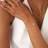14k Gold Minimalist X Station Bracelet Ferkos Fine Jewelry