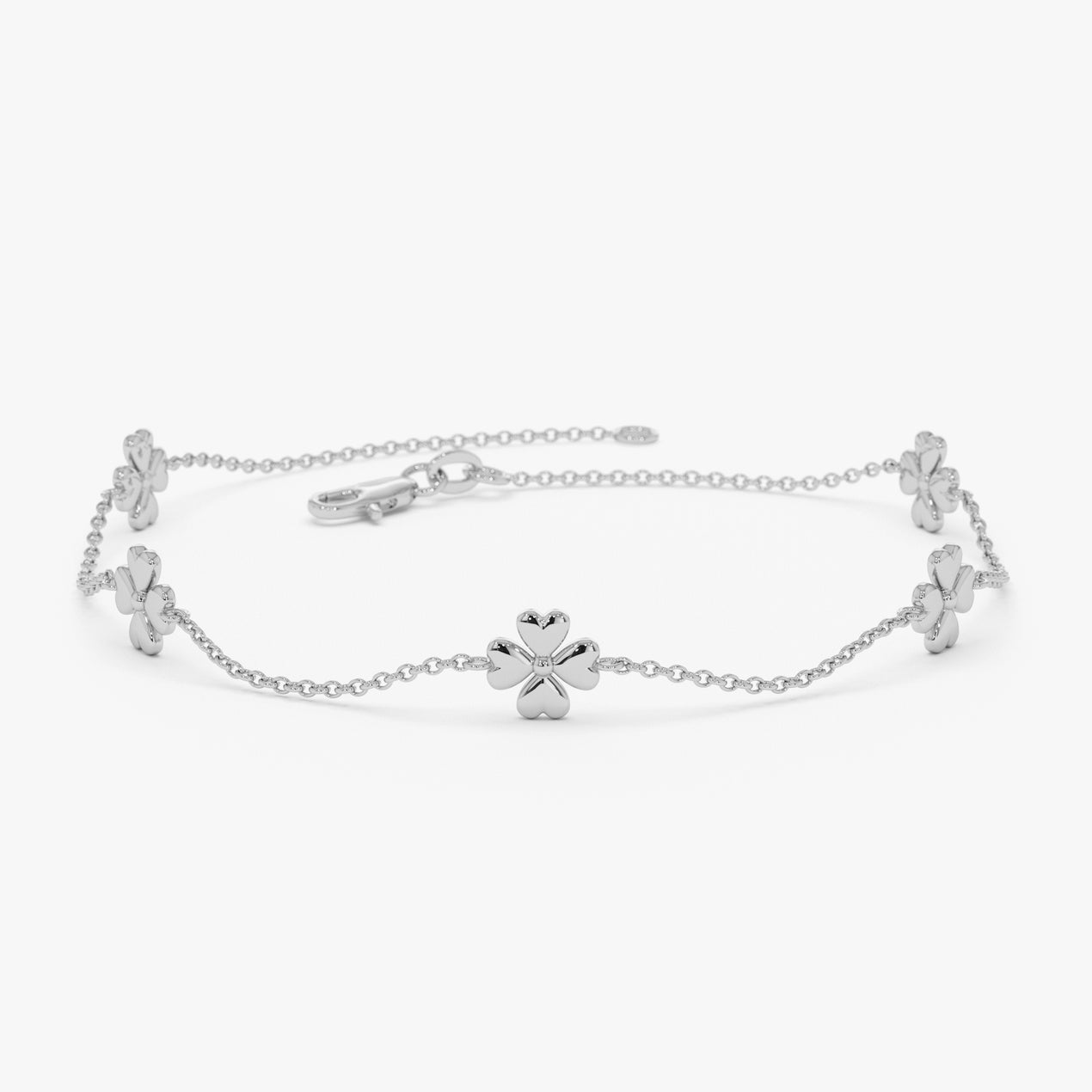 14k Gold Clover Station Bracelet – Ferkos Fine Jewelry