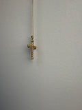 14K Gold Contemporary Diamond Cross Necklace Ferkos Fine Jewelry