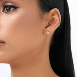 14K Gold Starburst Diamond Earrings  Ferkos Fine Jewelry