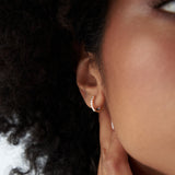 14K Rose Gold Diamond Hoop Earrings Ferkos Fine Jewelry