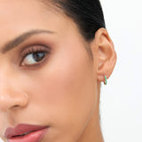 14K Gold Emerald Huggie Hoop Earrings  Ferkos Fine Jewelry