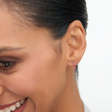 14K Gold Ruby Huggie Hoop Earrings  Ferkos Fine Jewelry
