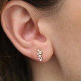 14K Rose Gold Diamond Cluster Earrings Ferkos Fine Jewelry