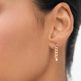 14k Cuban Link Diamond Earrings  Ferkos Fine Jewelry
