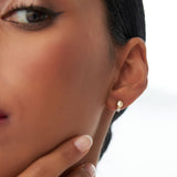 14K Rose Gold Diamond Ball Studs Ferkos Fine Jewelry