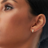 14K Rose Gold Diamond Ball Studs Ferkos Fine Jewelry