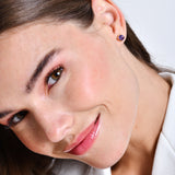 14K Asscher Cut Amethyst Stud Earrings Ferkos Fine Jewelry