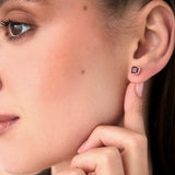 14K Asscher Cut Garnet Stud Earrings Ferkos Fine Jewelry
