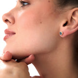 14K Asscher Cut London Blue Topaz Stud Earrings Ferkos Fine Jewelry