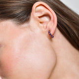 14K Prong Set Amethyst Half Hoops Ferkos Fine Jewelry
