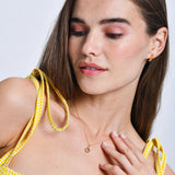 14K Prong Set Citrine Half Hoops Ferkos Fine Jewelry
