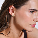 14K Prong Set Peridot Half Hoops Ferkos Fine Jewelry