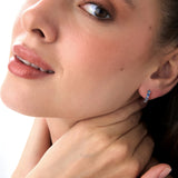 14K Prong Set London Blue Topaz Half Hoops Ferkos Fine Jewelry