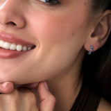 14K Prong Set London Blue Topaz Half Hoops Ferkos Fine Jewelry