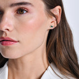 14k Marquise Emerald Diamond Halo Stud Earrings Ferkos Fine Jewelry