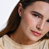 14k Baguette and Round Diamond Pear Studs Ferkos Fine Jewelry