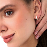 14k Channel Set Baguette Diamond Hoop Earrings Ferkos Fine Jewelry